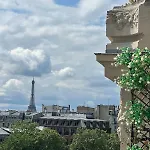 Eiffel Tower view Arc Triomphe Champs Elysées area